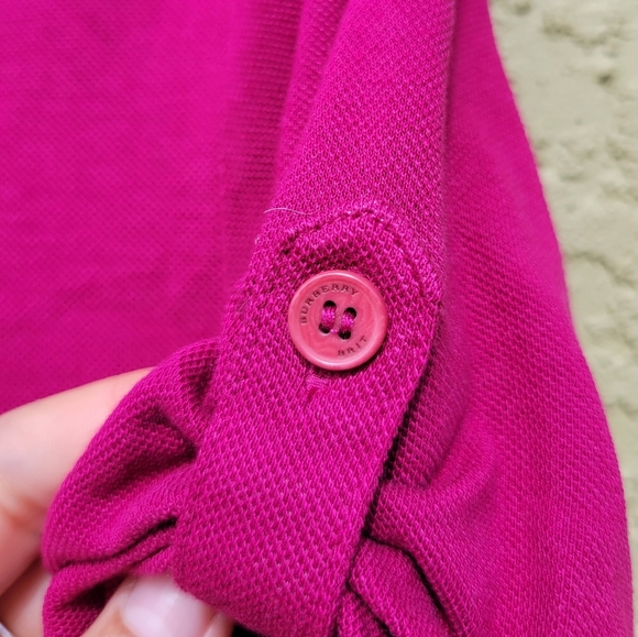 Burberry Brit Fuchsia Large Logo Polo - Picture 5 of 5